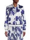 Wdny Women's Printed Bomber Jacket In Navy Multicolor