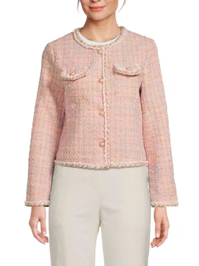Wdny Women's Roundneck Jacket In Pink