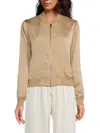 Wdny Women's Studded Bomber Jacket In Brown
