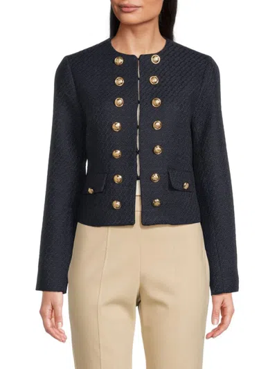 Wdny Women's Textured Jacket In Navy