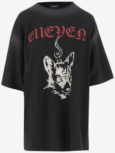 We 11-done Black Crewneck T-shirt