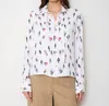 We-ar4 Academy Blouse Ii In White Multi In Multi