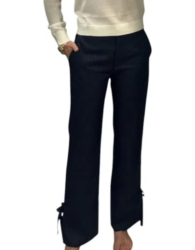 We-ar4 Cigarette Denim Stripe Trouser In Navy In Blue