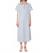 We-ar4 Darla Midi Dress In Green Stripe In White