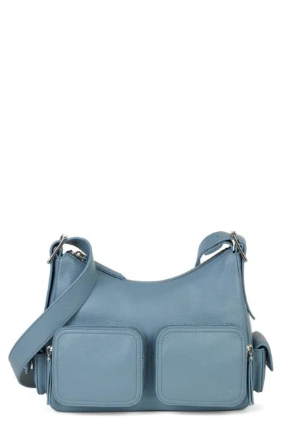 We-ar4 The Cargo Leather Crossbody Bag In Ice Blue