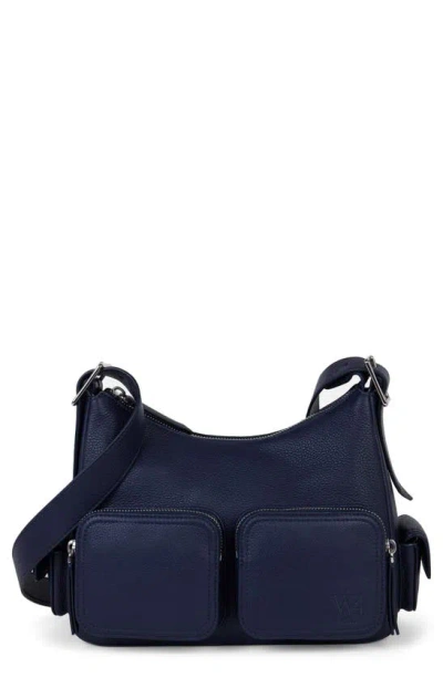 We-ar4 The Cargo Leather Crossbody Bag In Navy