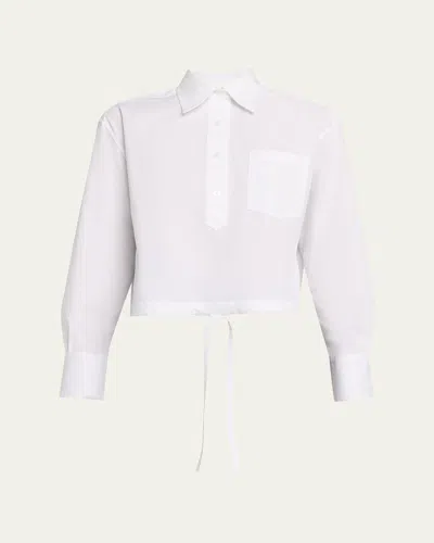 We-ar4 The Cc Cropped Cotton Shirt In White