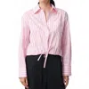 We-ar4 The Cc Shirt In Pink Stripe In Pink