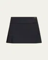 We-ar4 The Collegiate Pleated Plaid Mini Skirt In Navy