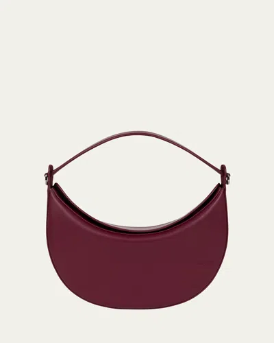 We-ar4 The Eclipse Polished Leather Crossbody Bag In Burgundy