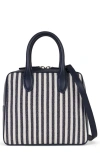 We-ar4 The Flight 20 Striped Canvas Top-handle Bag In Indigo Multi