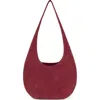 We-ar4 The H Leather Hobo Bag In Burgundy