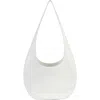 We-ar4 The H Leather Hobo Bag In Cotton White