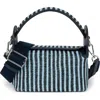 We-ar4 The Pastry Box 20 Leather Top Handle Bag In Blue