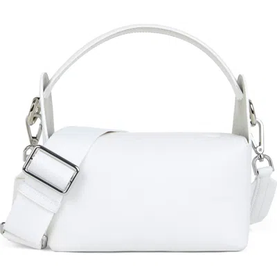 We-ar4 The Pastry Box 20 Leather Top Handle Bag In Optic White