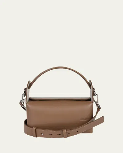 We-ar4 The Pastry Box Leather Top-handle Bag In Brown