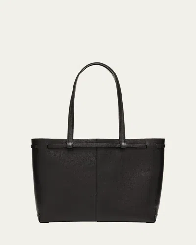 We-ar4 The Pixie Belted Grained Leather Tote Bag In Black