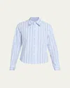 We-ar4 The Rebel Striped Wool Shirt In Blue