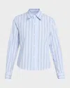 We-ar4 The Rebel Striped Wool Shirt In Blue
