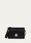 We-ar4 The Retro Flap Leather Crossbody Bag In 001 Black