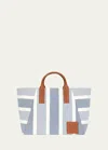 WE-AR4 THE RIVIERA STRIPED CANVAS TOTE BAG