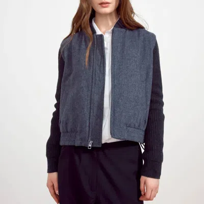 We-ar4 West Side Bomber In Dark Grey In Blue
