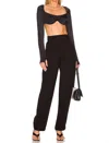 We Are Hah Keep It Up Crop Top In Noir In Black