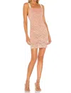 We Are Hah Tight Squeeze Lace Dress In Copper Rose