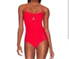 We Are Hah Under The Wire Bodysuit In Blood Orange In Red