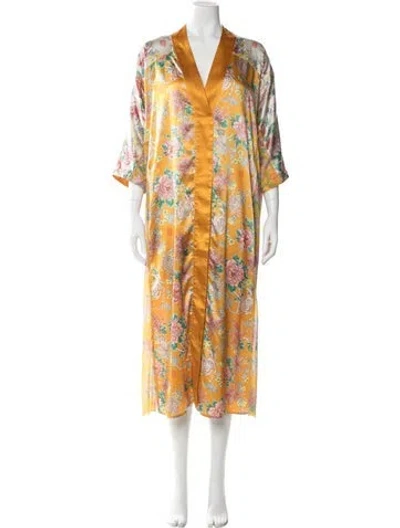 Pre-owned We Are Handsome Floral Print Robe In Multi