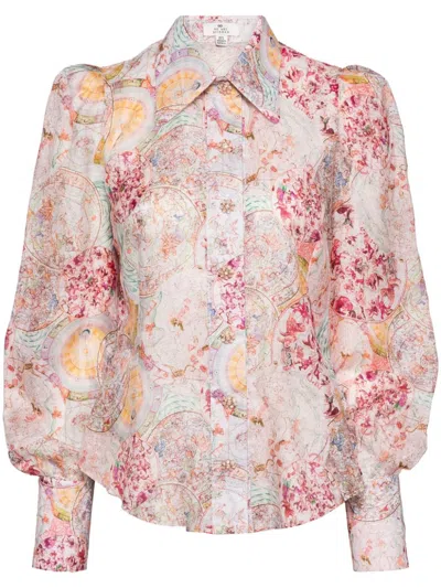 We Are Kindred Aurora Puff-sleeve Blouse In Pink