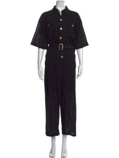Pre-owned We Are Kindred Lace Pattern Jumpsuit In Black