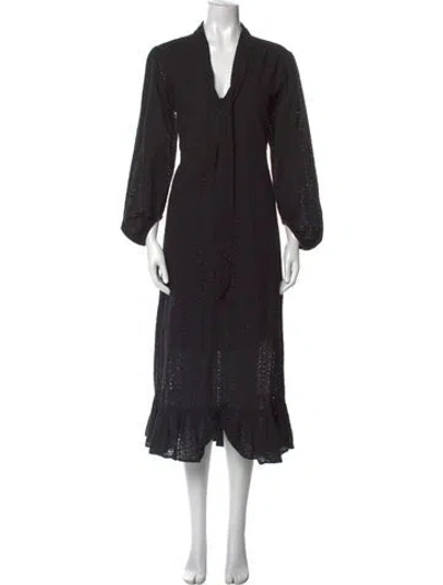 Pre-owned We Are Kindred V-neck Long Dress In Black