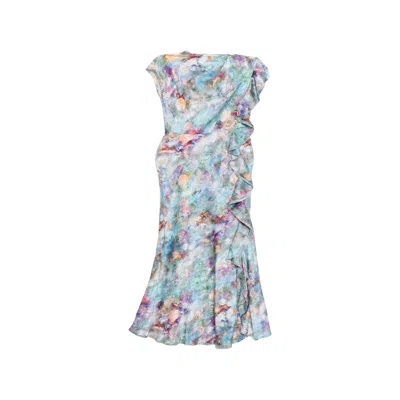 We Are Kindred Women's Blue Harper Silk Maxi Dress