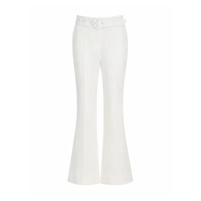 We Are Kindred Women's Josephine Flare Belt Pants -white