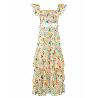 We Are Kindred Women's Olivia Linen Tiered Two-way Maxi Dress Tuscan Oasis