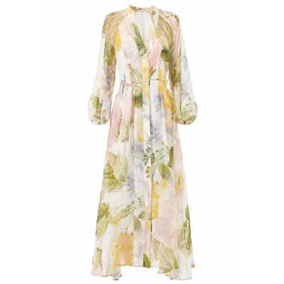 We Are Kindred Women's Ulla Silk Long Shirt Dress In Multi