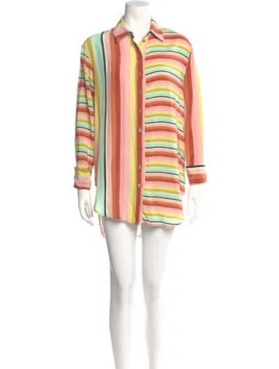 Pre-owned We Are Leone Silk Mini Dress In Pink
