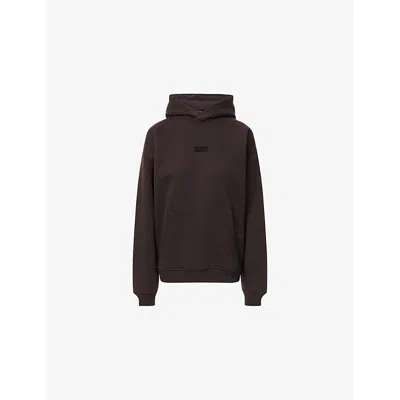 We Are Tala Omens Outdoors Graphic Oversized Cotton-jersey Hoody Americano Xs