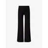 We Are Tala Omens Black 365 Sculpting Roll-waist Flared-leg Stretch-jersey Trousers In Black