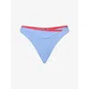 We Are Tala Omens Contrast Wrap-waist Bikini Bottoms Blue In Blue