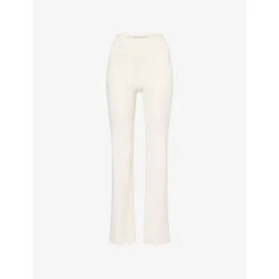 We Are Tala Omens Dayflex Flared Stretch-jersey Leggings Buttermilk