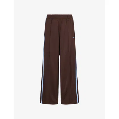 We Are Tala Omens Chestnut Brown Ped Straight-leg Woven Jogging Bottoms In Multi