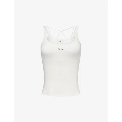 We Are Tala Omens Coconut Milk Skinluxe Multi-strap Sports Waistcoat Top