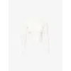 We Are Tala Omens Soft Lounge Cotton-jersey Pyjama Cardigan Coconut Milk