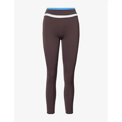 We Are Tala Omens Contrast-stripe High-waisted Leggings Americano
