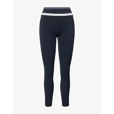 We Are Tala Omens Contrast-stripe High-waisted Leggings Shadow Black Xs