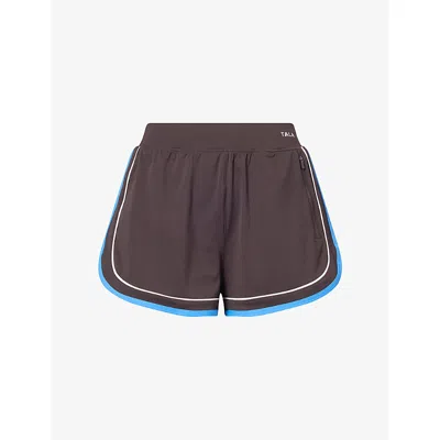 We Are Tala Omens Contrast-stripe Retro Nylon-blend Running Shorts Americano
