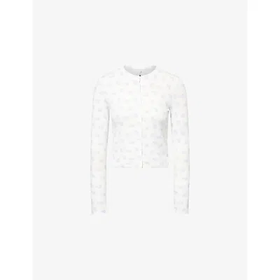 We Are Tala Omens  Soft Lounge Cotton-jersey Pyjama Cardigan In Croissant