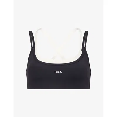 We Are Tala Omens Dayflex Double-layer Sports Bra Shadow Black / Ivory Xl